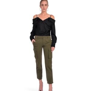 Frame Denim Olive Relaxed Utility Pant in Olive Sz 27